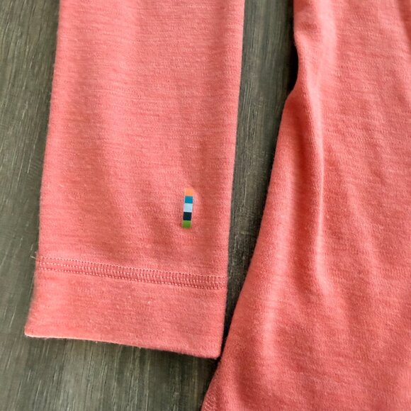 Smartwool Merino Base Layer 1/4 Zip - Orange / Size Large - Picture 5 of 10